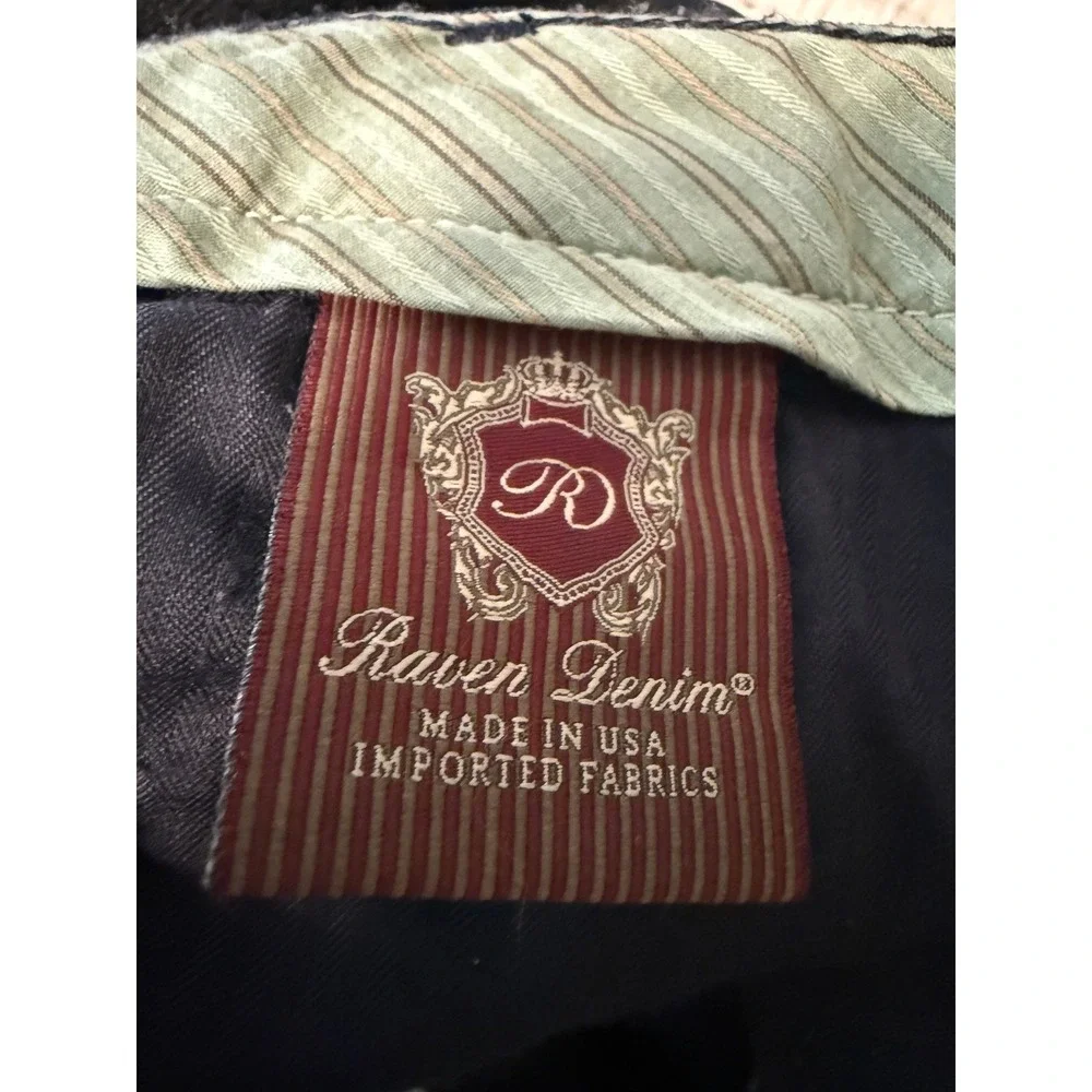Raven Denim Mackenzie Raw Wash Made in USA Jeans size‎ 29 Inseam 32 Rise 10